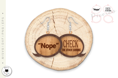 Layered Speech Bubble Earrings | Sarcastic Laser Earrings Product Image 3