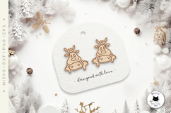 Baby Reindeer Earrings SVG | Cute Christmas Laser Cut File Product Image 3