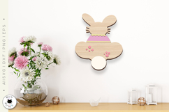 Layered Easter Bunny Sign Laser Cut | Easter Bunny SVG Product Image 3