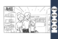 Family shopping together during Black Friday sale event in s Product Image 1