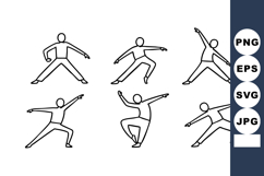 Human figure stick poses in diverse action stances for movem Product Image 1