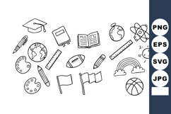 Education and learning doodles with science, sports, and art Product Image 1