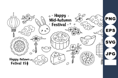 Mid-Autumn Festival Traditional Mooncakes Lanterns and Rabbi Product Image 1