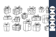 Gift boxes with ribbons and tags collection for celebrations Product Image 1