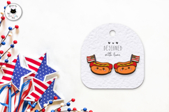 Kawaii 4th of July Stud Earrings | Patriotic Laser SVG Product Image 2