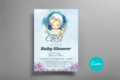 Girl Baby Clothes Baby shower Invitation Template Product Image 2