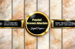 Pastel Brown Marble Digital Papers, Marble Pattern Product Image 1