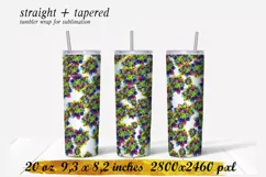 Watercolor succulents ,20 oz skinny tumbler sublimation Product Image 1