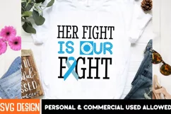 Her Fight Is Our Fight - Breast Cancer Awareness SVG Product Image 2