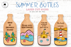 Message in a Bottle Summer Signs Laser Cut Product Image 1