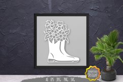 Rubber Boots with Flower Papercut Product Image 1