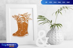 Rubber Boots with Flower Papercut Product Image 1