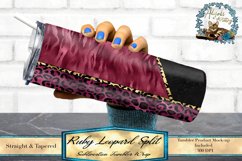 This is a ruby leopard split sublimation tumbler design. Sized for 20oz skinny tumblers.