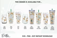 Rudolph No Gap Reindeer Starbucks Hot Cup Wrap SVG Vector Product Image 3