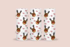 Rudolph reindeer christmas skinny tumbler sublimation wrap with high resolution 300 DPI and transparant background perfect 20oz 30oz skinny tumbler