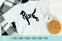 Ruff dog typography SVG cut file