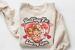 Ruffling Fur Sharing Love Sublimation PNG Design Product Image 3