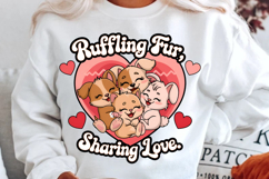 Ruffling Fur Sharing Love Sublimation PNG Design Product Image 2