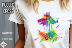 Rugged Colorful Cross Sublimation | Christian Designs Product Image 1