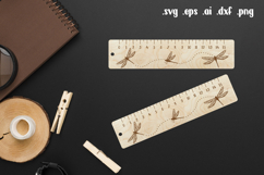 Dragonfly Wooden Ruler Laser Engraving, Back to School Gift Product Image 1