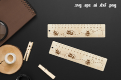 Bee Wooden Ruler Laser Engraving, Back to School Gift Product Image 1