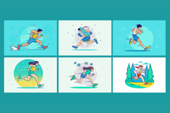 Running and Jogging Fitness Illustrations Product Image 1