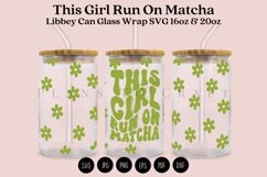 run on matcha libbey beer can glass full wrap svg presized template for 16oz and 20oz glass for Cricut Silhouette and sublimation