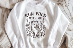 Run Wild With Me SVG PNG | Wilderness Dog Design Boho Print Product Image 2