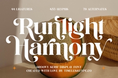 Runlight Harmony - Groovy Serif Display Font Product Image 1
