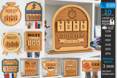 Runner Tracker Laser Cut Bundle | Fitness Progress Board SVG Product Image 1