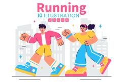 10 Jogging and Running Illustration Product Image 1