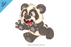 Running Cartoon Panda. AnimalArt. Product Image 2