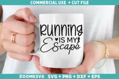 Running is my escape SVG | Running SVG | Sports SVG Product Image 2
