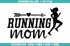 Running Mom SVG | Running SVG | Sports SVG Product Image 1