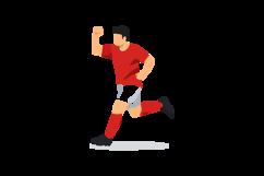 Running Soccer Player Vector Design Product Image 2