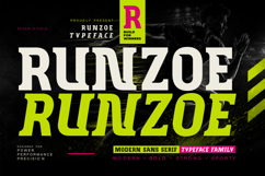 Runzoe Modern Sans Serif Display Font Product Image 1