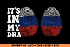 It's in my DNA Russia Flag Fingerprint Sublimation PNG, SVG Product Image 1
