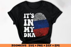 It's in my DNA Russia Flag Fingerprint Sublimation PNG, SVG Product Image 2