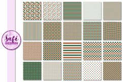 Digital Papers - Rust Brown and Forest Green Patterns Product Image 2