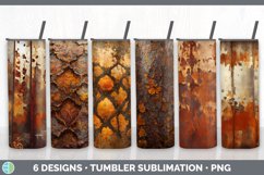 Bundle of six Rusted sublimation tumbler designs.