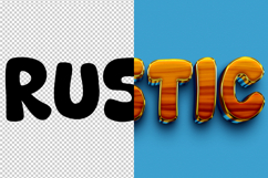 Rustic 3D editable text effect Product Image 2