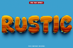 Rustic 3D editable text effect Product Image 1
