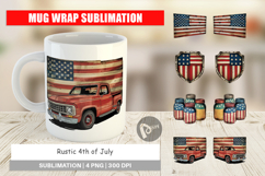 Mug Wrap Rustic 4th of July Product Image 1