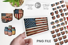 Rustic 4th of July Sticker Product Image 1