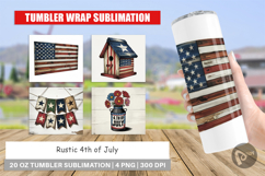 Tumbler Rustic 4th of July Product Image 1