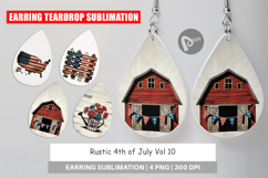 Earring Rustic 4th of July Product Image 1