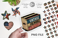 Rustic 4th of July Sticker Product Image 1