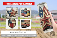 Tumbler Rustic 4th of July Product Image 1