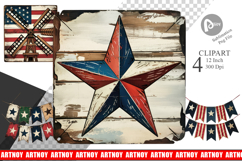 Rustic 4th of July Clipart Product Image 1