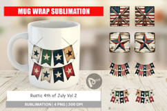 Mug Wrap Rustic 4th of July Product Image 1